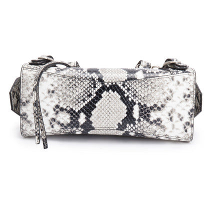 Balenciaga Grey Python Embossed Neo Classic Mini City Bag
