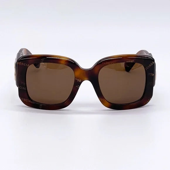 BALENCIAGA HAVANA RECTANGLE SUNGLASSES BB0069S