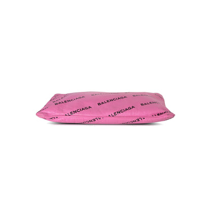 Balenciaga Logo Leather Bazar Pouch