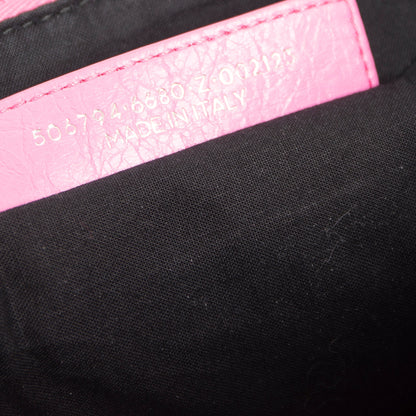 Balenciaga Logo Leather Bazar Pouch