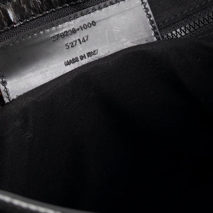 Balenciaga Motocross Black Glazed Calfskin Leather Gold City Bag