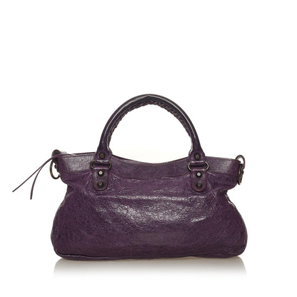 Luxury Balenciaga Trending 2025 Motocross Classic First Lambskin Leather Satchel (SHG-27480)
