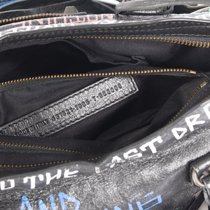 Balenciaga Motocross Classic Graffiti City Bag