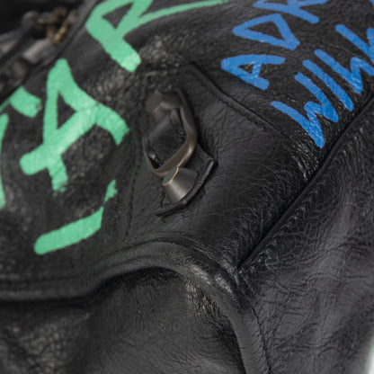 Balenciaga Motocross Classic Graffiti City Bag