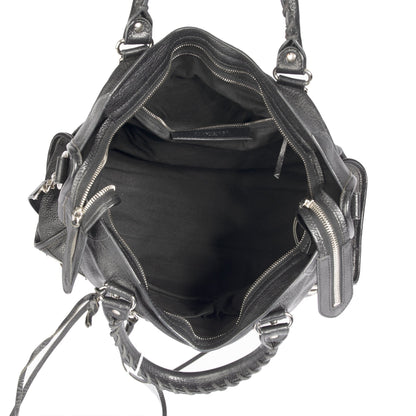 Balenciaga Motocross Classic Silver City Bag