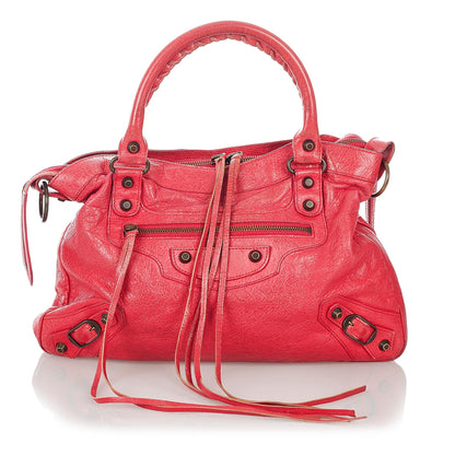 Luxury Balenciaga Trending 2025 Motocross Classic Town Leather Satchel (SHG-26839)