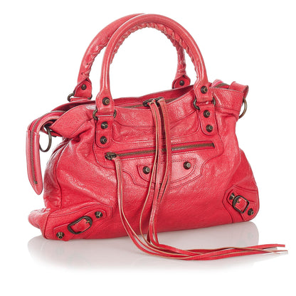 Luxury Balenciaga Trending 2025 Motocross Classic Town Leather Satchel (SHG-26839)