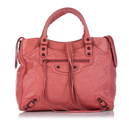Luxury Balenciaga Trending 2025 Motocross Classic Velo Lambskin Leather Satchel (SHG-26682)