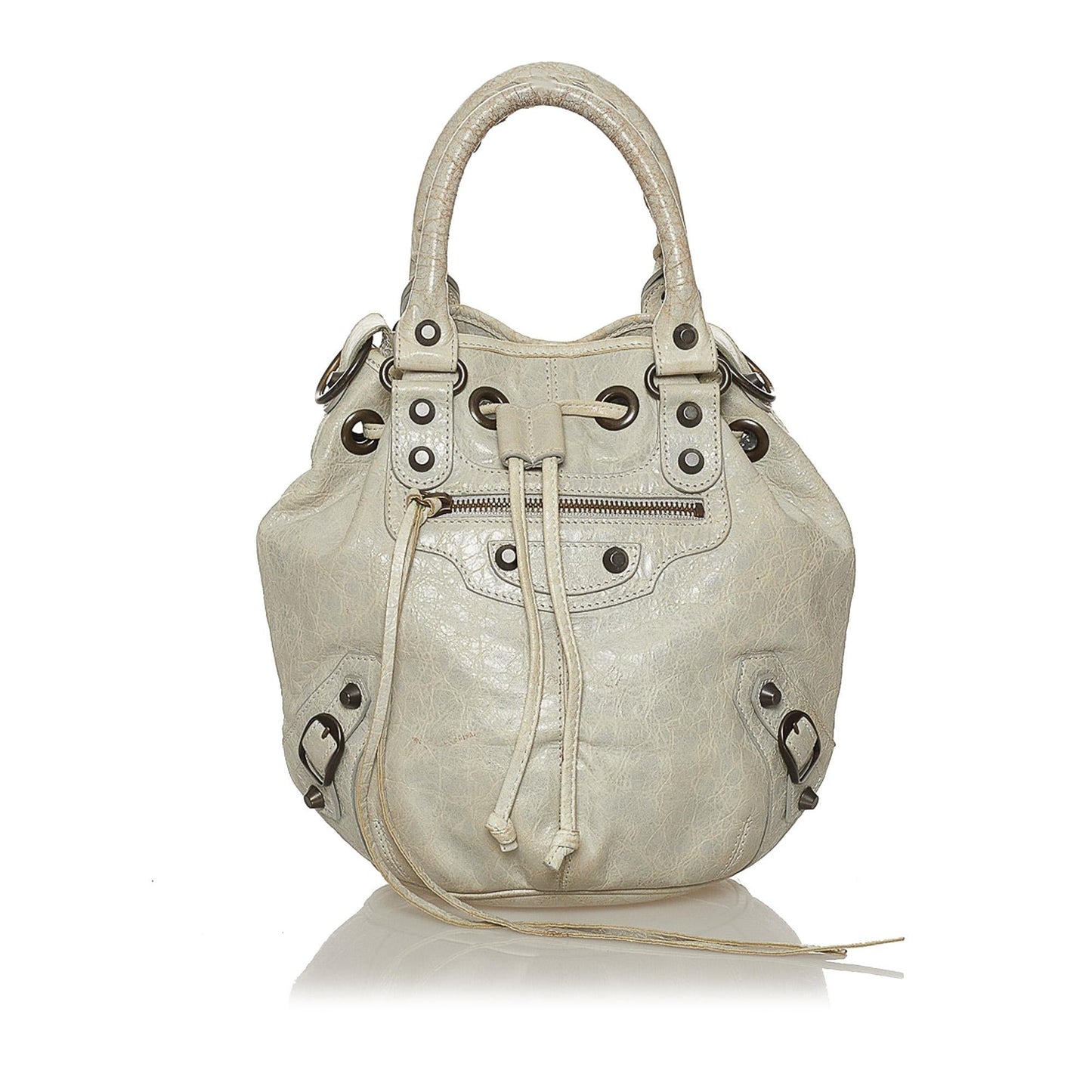 Luxury Balenciaga Trending 2025 Motocross Pom Pom Leather Satchel (SHG-28569)
