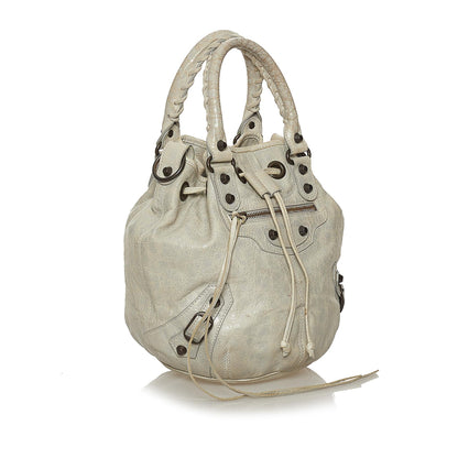 Luxury Balenciaga Trending 2025 Motocross Pom Pom Leather Satchel (SHG-28569)