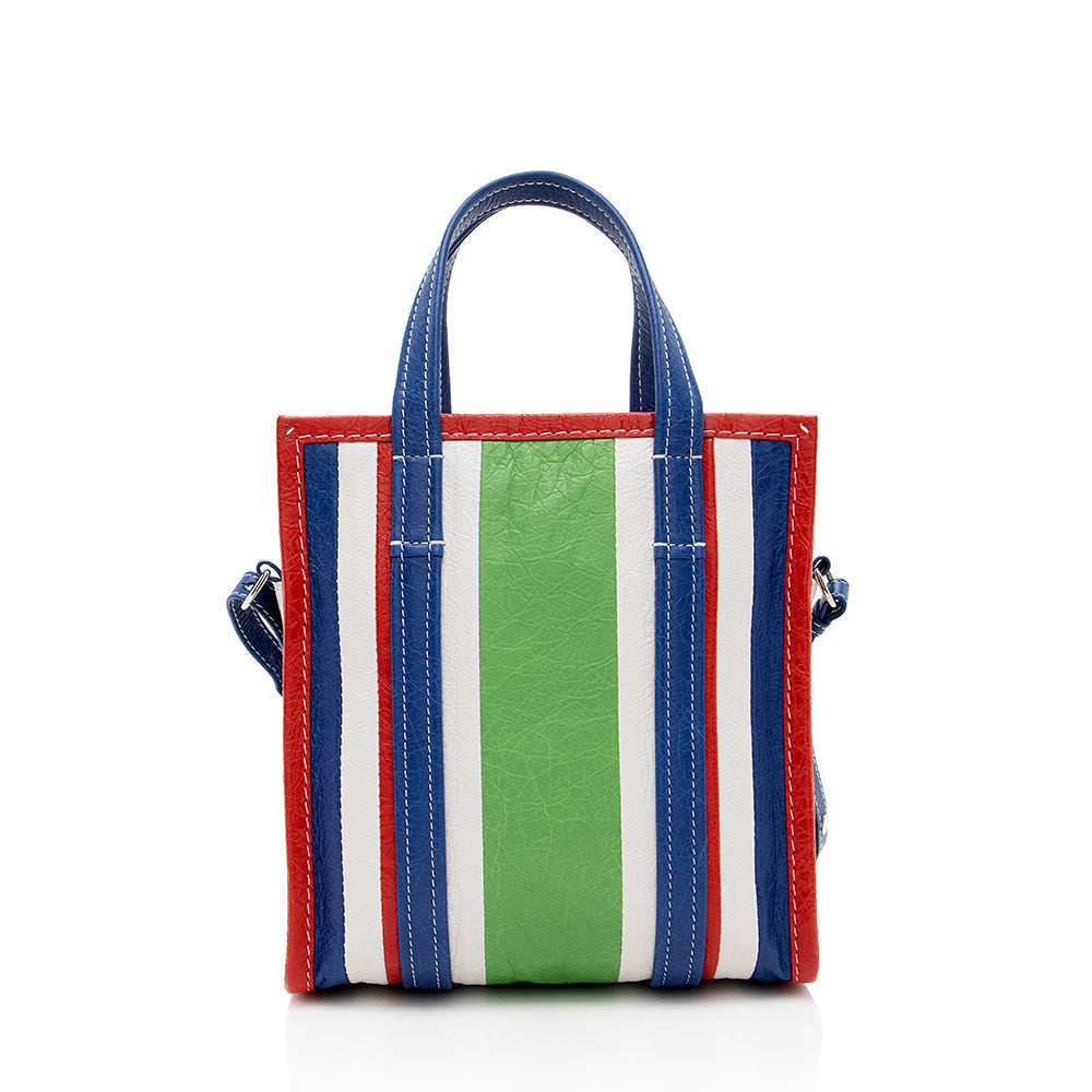 Luxury Balenciaga Trending 2025 Multicolor Agneau Bazar XS Shopper Tote (SHF-17807)