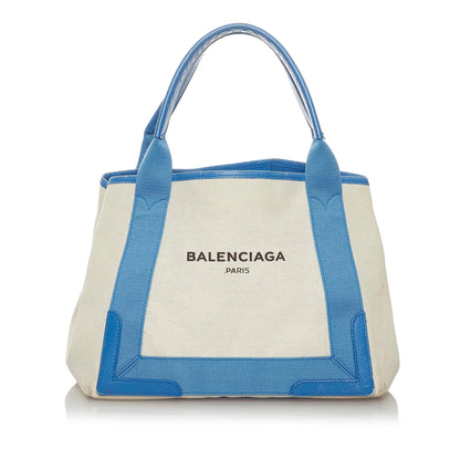 Luxury Balenciaga Trending 2025 Navy Cabas S Canvas Tote Bag (SHG-28825)
