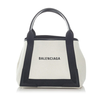 Luxury Balenciaga Trending 2025 Navy Cabas S Canvas Tote Bag (SHG-32033)
