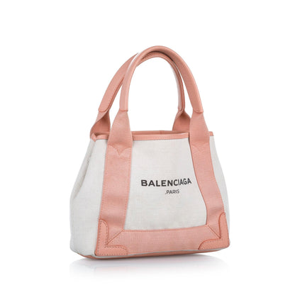 Luxury Balenciaga Trending 2025 Navy Cabas XS Canvas Satchel (SHG-24720)