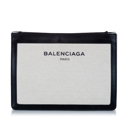 Luxury Balenciaga Trending 2025 Navy Pochette Canvas Crossbody Bag (SHG-30034)