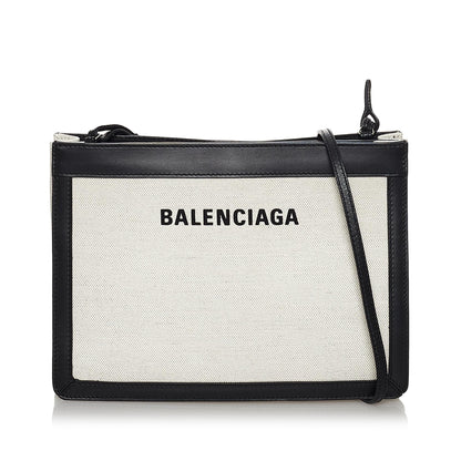 Luxury Balenciaga Trending 2025 Navy Pochette S Canvas Crossbody Bag (SHG-29713)