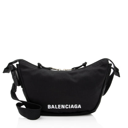 Luxury Balenciaga Trending 2025 Recycled Nylon Logo Wheel Shoulder Bag (SHF-YKqW3c)