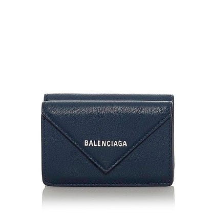 Luxury Balenciaga Trending 2025 Papier Leather Compact Wallet (SHG-28598)