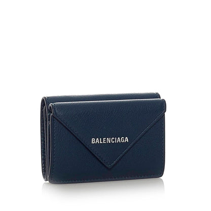 Luxury Balenciaga Trending 2025 Papier Leather Compact Wallet (SHG-28598)