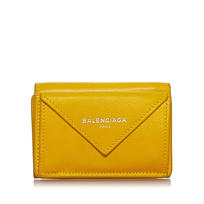 Luxury Balenciaga Trending 2025 Papier Leather Compact Wallet (SHG-28938)