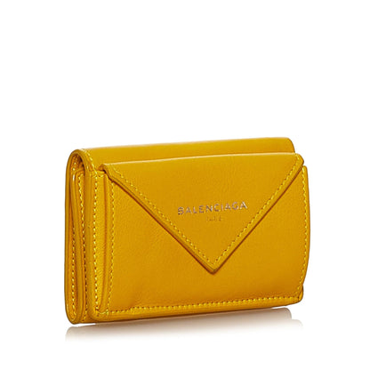Luxury Balenciaga Trending 2025 Papier Leather Compact Wallet (SHG-28938)