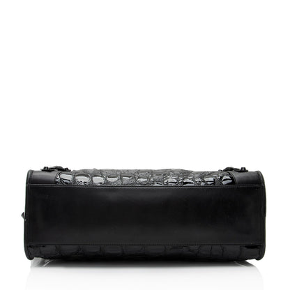 Luxury Balenciaga Trending 2025 Patent Embossed Leather Classic City Satchel (SHF-RmwiHx)