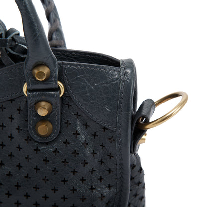 Balenciaga Perforated Motocross Classic Mini City Bag