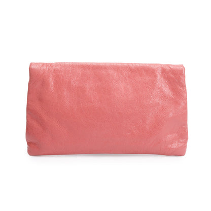 Balenciaga Pink Agneau Motocross Giant 21 Envelope Clutch