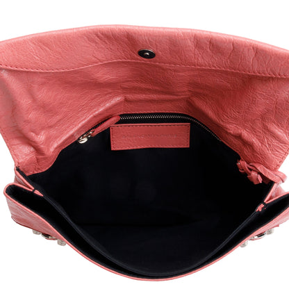 Balenciaga Pink Agneau Motocross Giant 21 Envelope Clutch