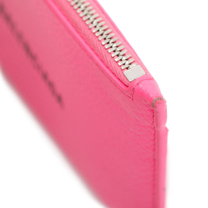 Balenciaga Pink Calfskin Leather Large Long Coin and Card Holder
