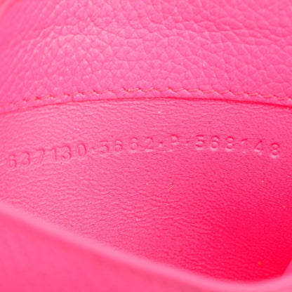 Balenciaga Pink Calfskin Leather Large Long Coin and Card Holder