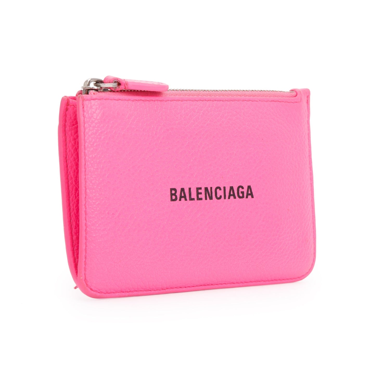 Balenciaga Pink Calfskin Leather Large Long Coin and Card Holder