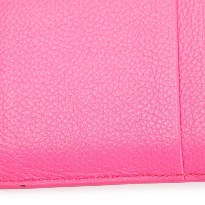 Balenciaga Pink Calfskin Leather Large Long Coin and Card Holder