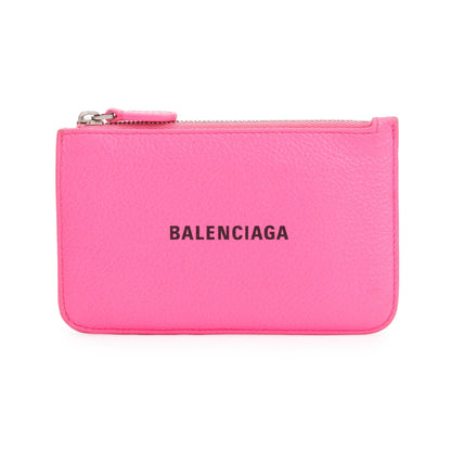 Balenciaga Pink Calfskin Leather Large Long Coin and Card Holder