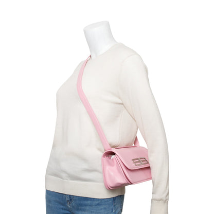 Balenciaga Pink Calfskin Leather Small Gossip Flap Bag