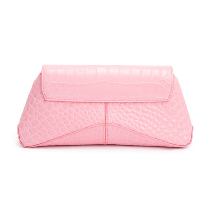 Balenciaga Pink Croc-Embossed Leather XX Small Flap Crossbody Bag
