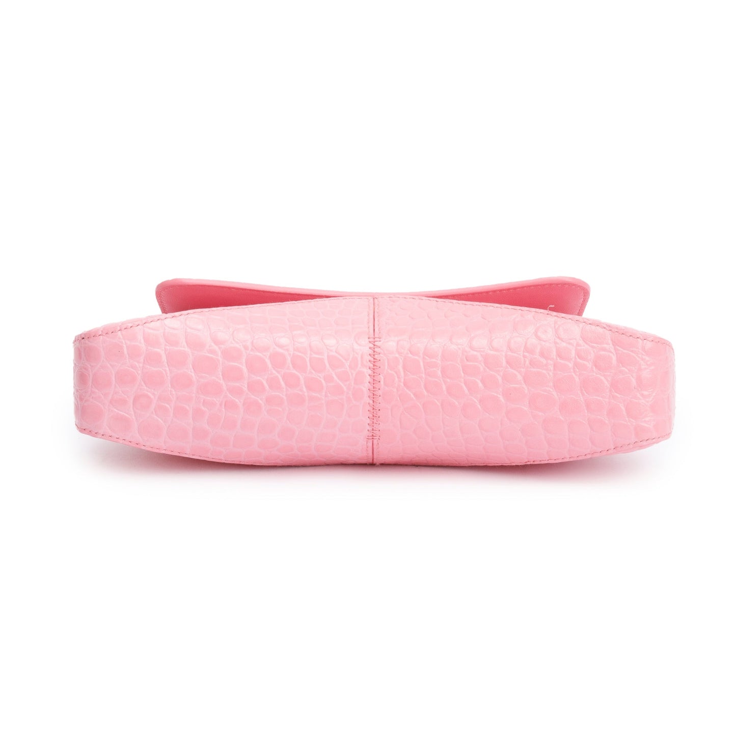 Balenciaga Pink Croc-Embossed Leather XX Small Flap Crossbody Bag