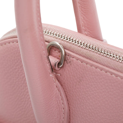 Balenciaga Pink Grained Calfskin Leather Ville S Top Handle Bag