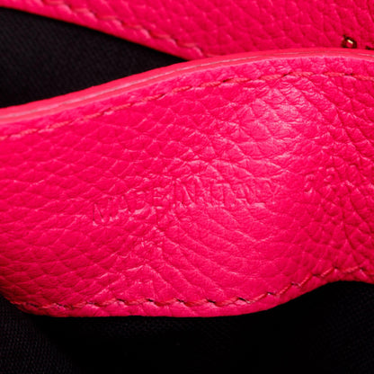 Balenciaga Pink Grained Calfskin Leather XXS Ville Top Handle Bag
