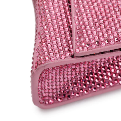 Balenciaga Pink Rhinestone Hourglass Wallet on Chain