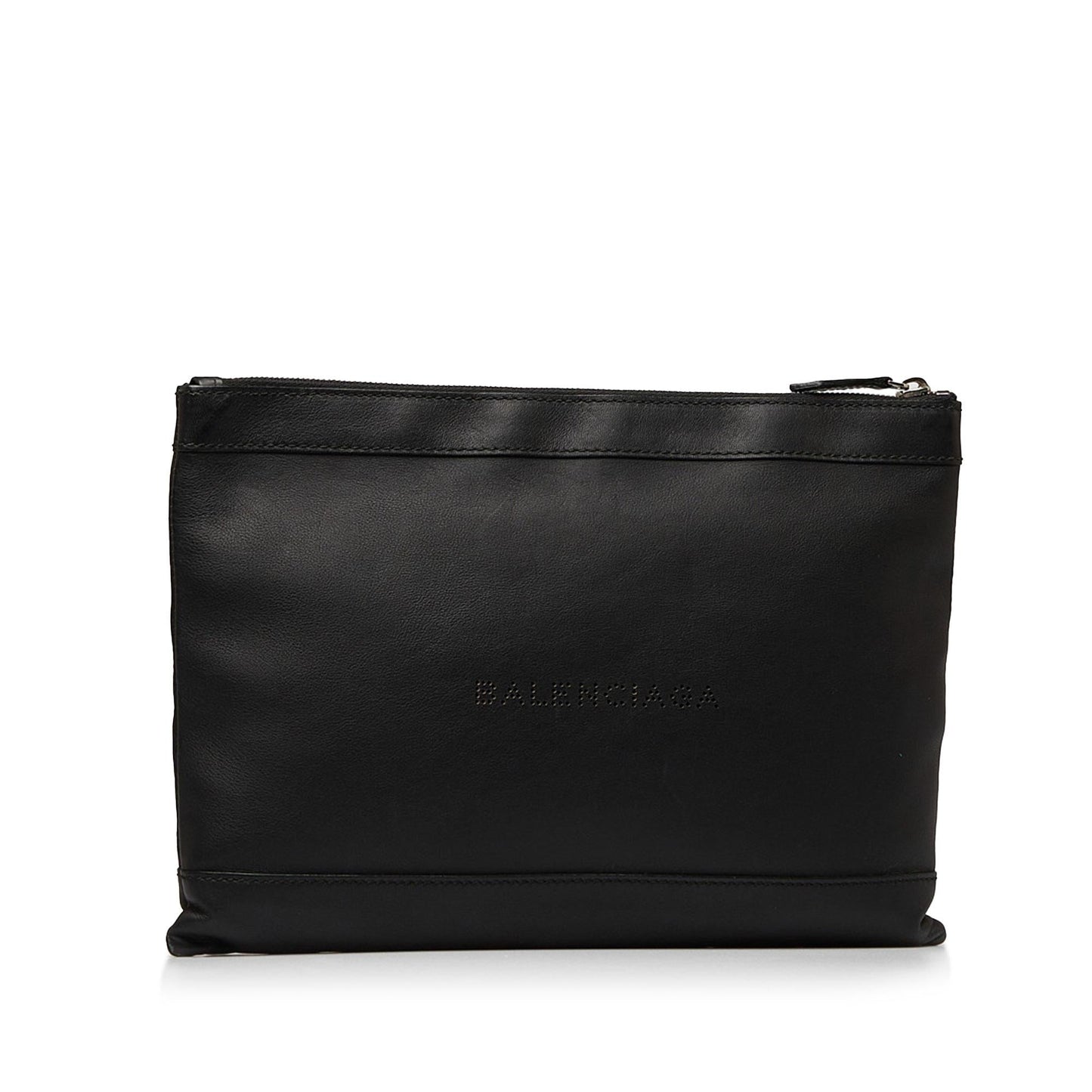 Luxury Balenciaga Trending 2025 Punch Logo Navy Clip Clutch (SHG-8N4brT)