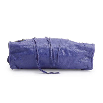Balenciaga Purple Agneau Leather Le City Medium Bag