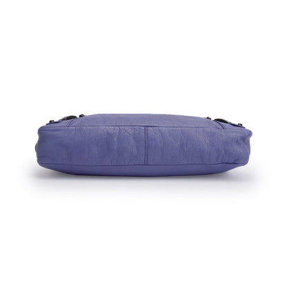 Balenciaga Purple Arena Leather Motocross Classic First Bag