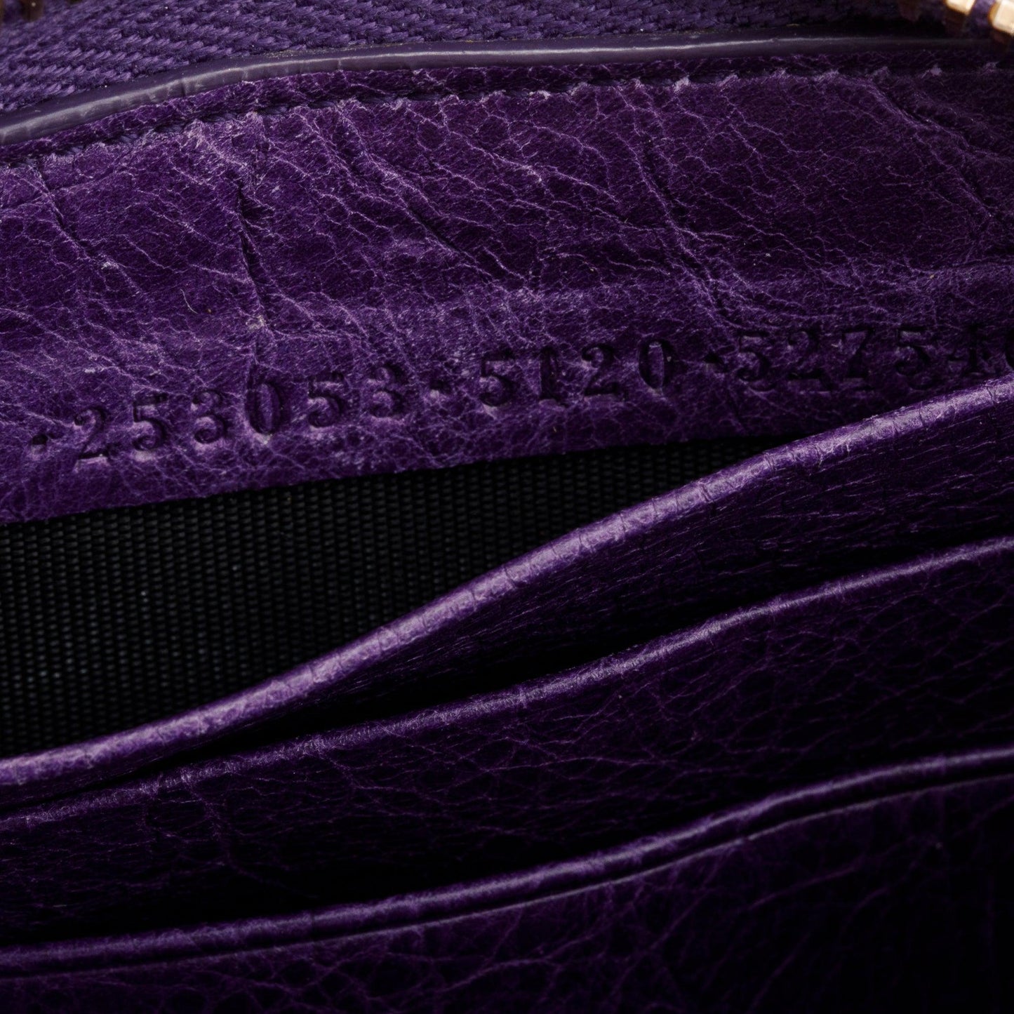 Balenciaga Purple Leather Continental Wallet