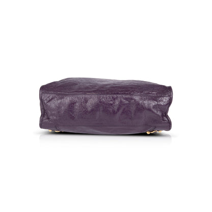 Balenciaga Purple Motocross Classic City Bag