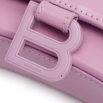 Balenciaga Purple Smooth Leather Hourglass Wallet on Chain