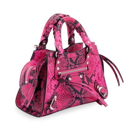 Balenciaga Python Embossed Neo Classic Mini City Bag