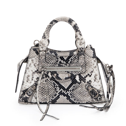 Balenciaga Python Embossed Neo Classic Mini City Bag