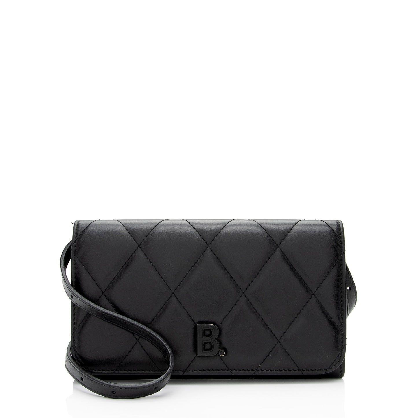 Luxury Balenciaga Trending 2025 Quilted Calfskin B Phone Holder Crossbody (SHF-wF8OTg)