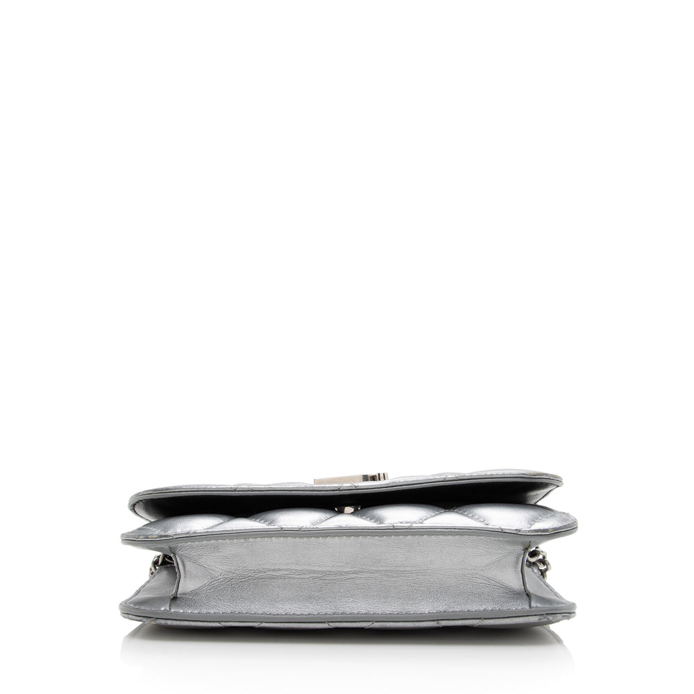 Luxury Balenciaga Trending 2025 Quilted Metallic Leather B Dot Shoulder Bag (SHF-16927)